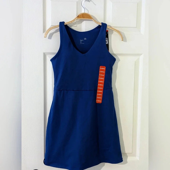 Gap Fit Ladies Active Tank Dress Size X-Small Blue Tennis Pickleball Gym NEW - Picture 3 of 11